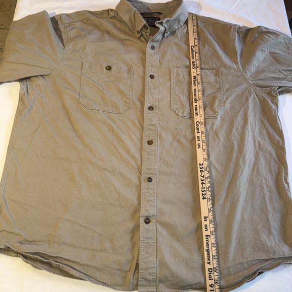 Carhartt Shirt Mens Size XXL Brown Rugged Flex Relaxed Fit Canvas Work Utility - Picture 4 of 7